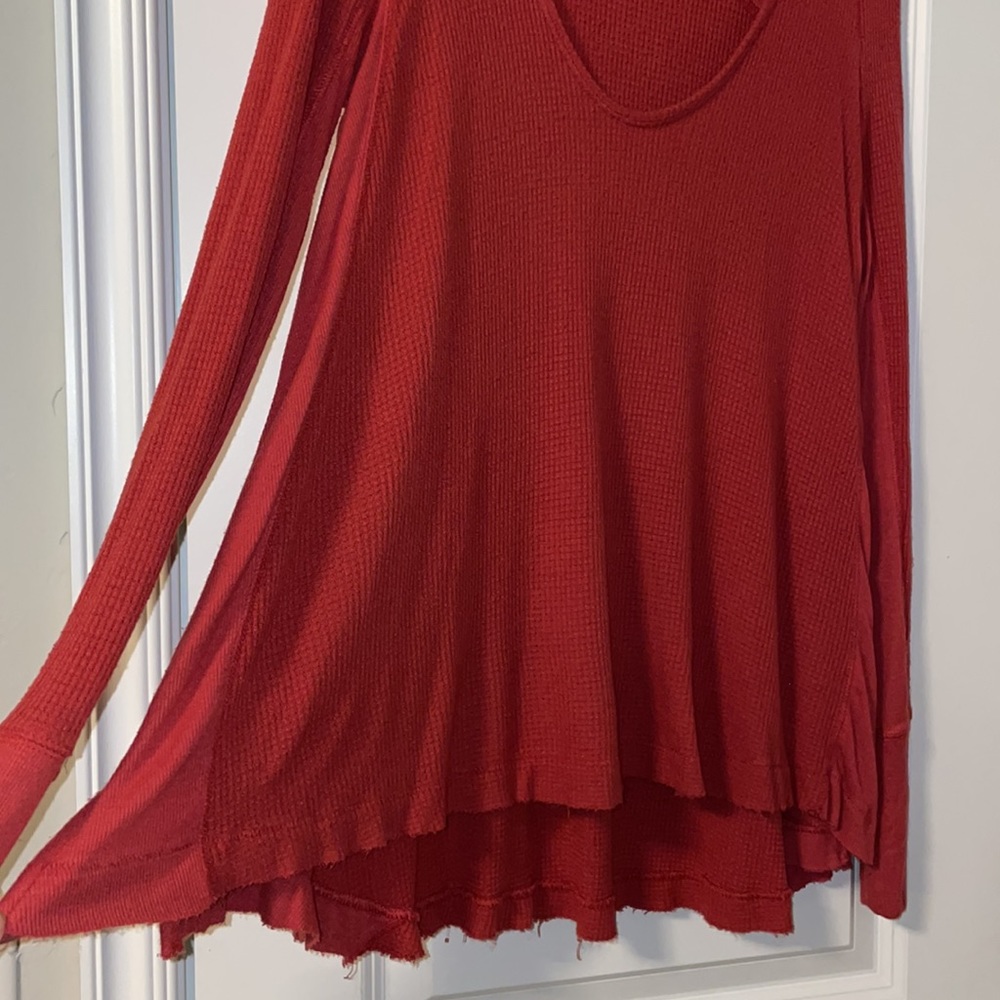 Free People Boho Waffle Knit Top 🧶